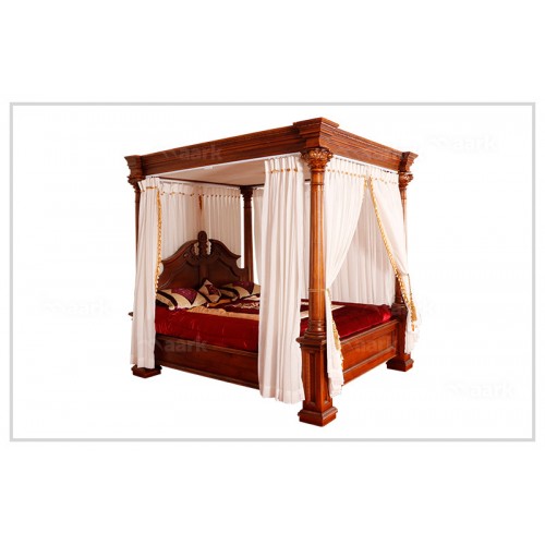 traditional wooden cot