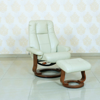 MAARK RELAX CHAIR AND STOOL 636 BEIGE COLOUR HT